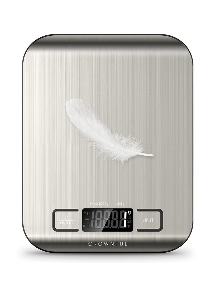 CROWNFUL Food Scale, 11lb Digital Kitchen Scales Weight Ounces and Grams for Cooking and Baking, 6 Measuring Units with Tare Function (Battery Included) - Image 1